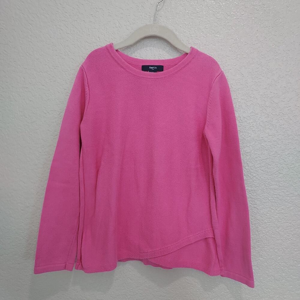 Gap Kids Pink Knit Long Sleeve Pullover Sweater 100% Cotton Size 8-9 Years